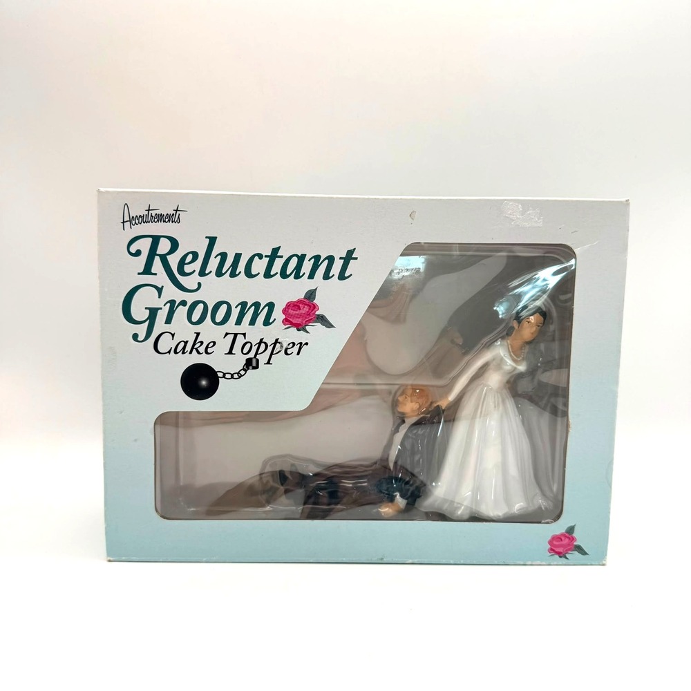 Reluctant Groom Wedding Cake Topper Accoutrements Brand Humorous Bride dragging